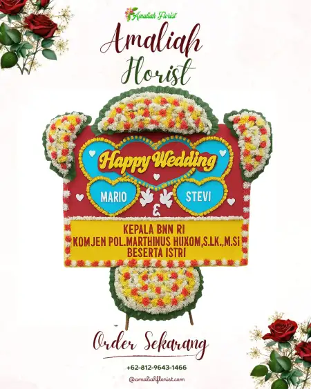 Papan Bunga Pernikahan Margohayu